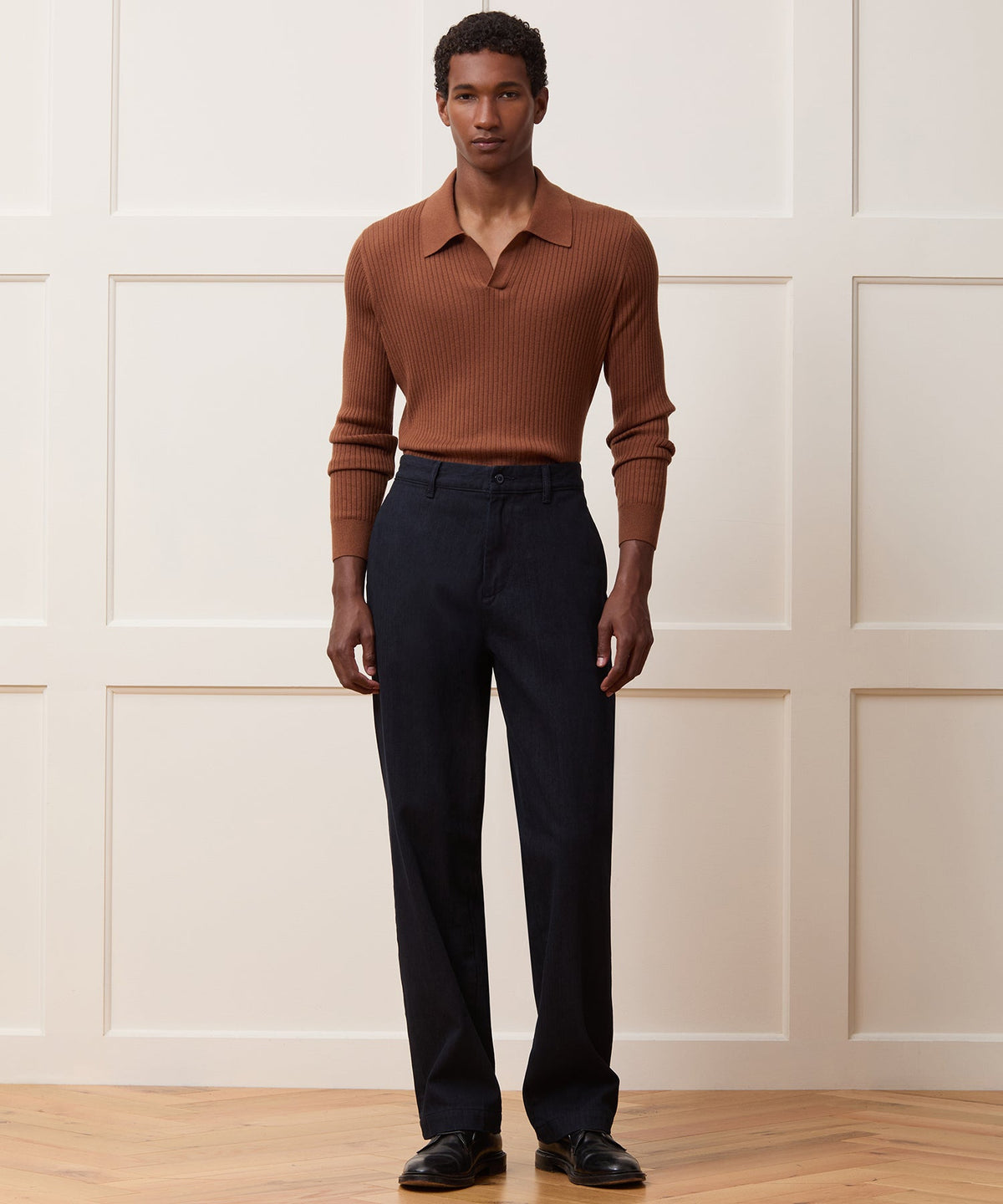 Todd Snyder Relaxed Striped Denim Chino - Indigo