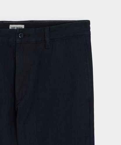 Todd Snyder Relaxed Striped Denim Chino - Indigo