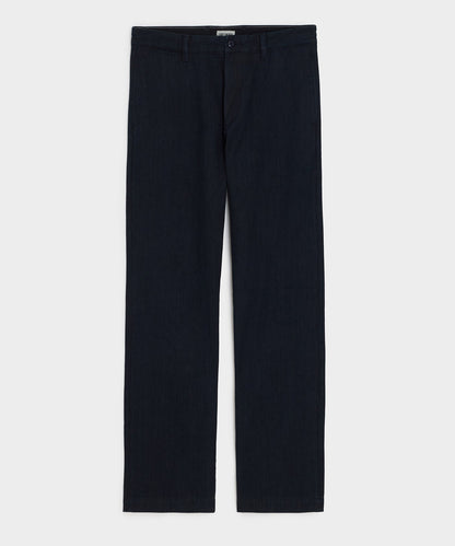 Todd Snyder Relaxed Striped Denim Chino - Indigo
