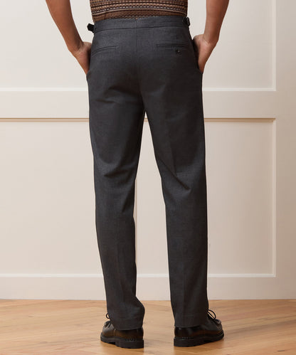 Todd Snyder Italian Heathered Cotton Side Tab Trouser - Charcoal
