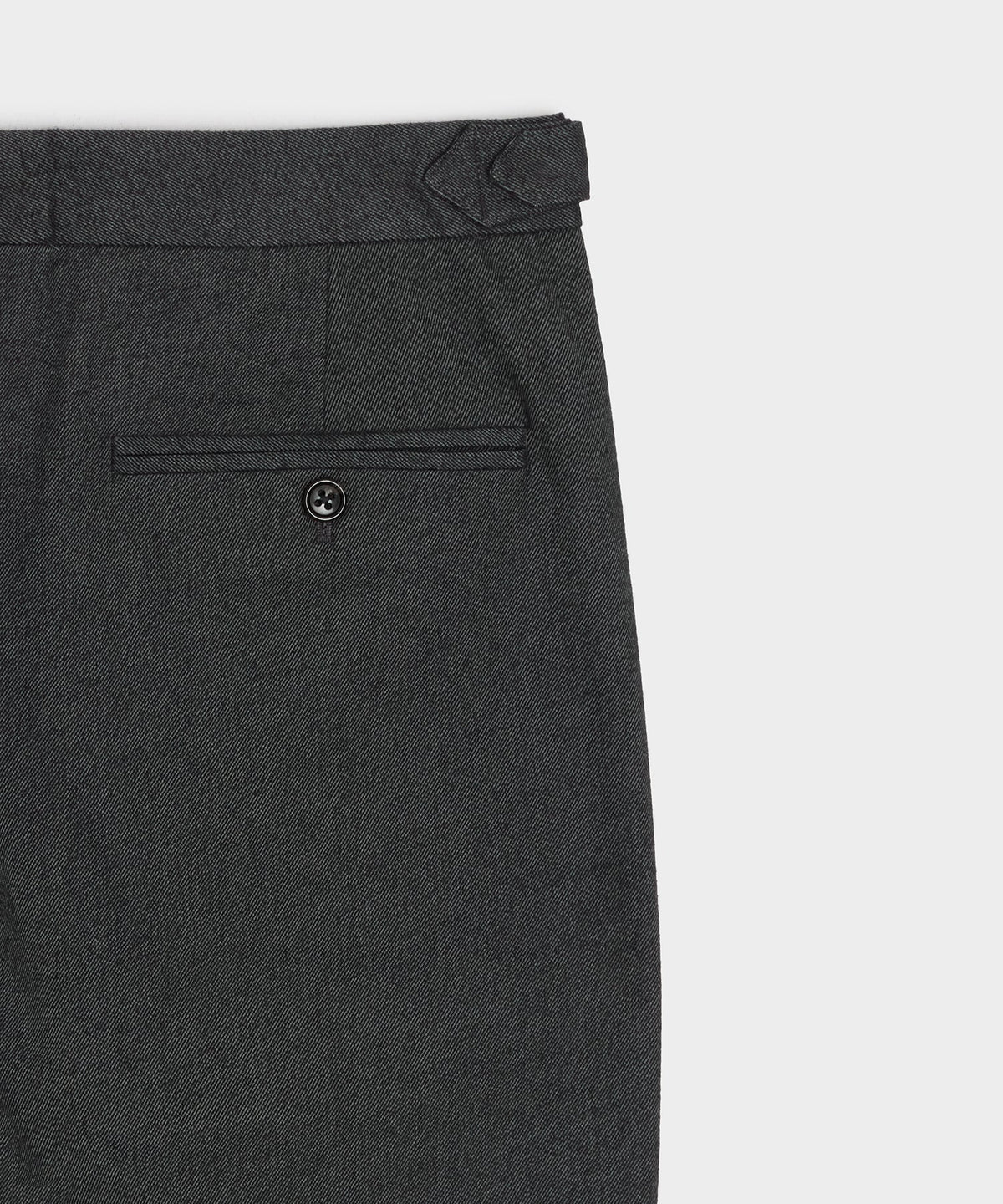 Todd Snyder Italian Heathered Cotton Side Tab Trouser - Charcoal
