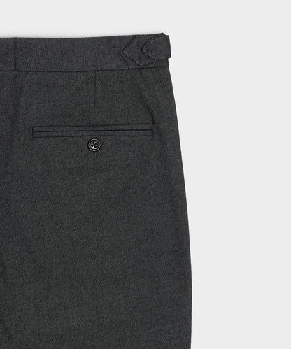 Todd Snyder Italian Heathered Cotton Side Tab Trouser - Charcoal
