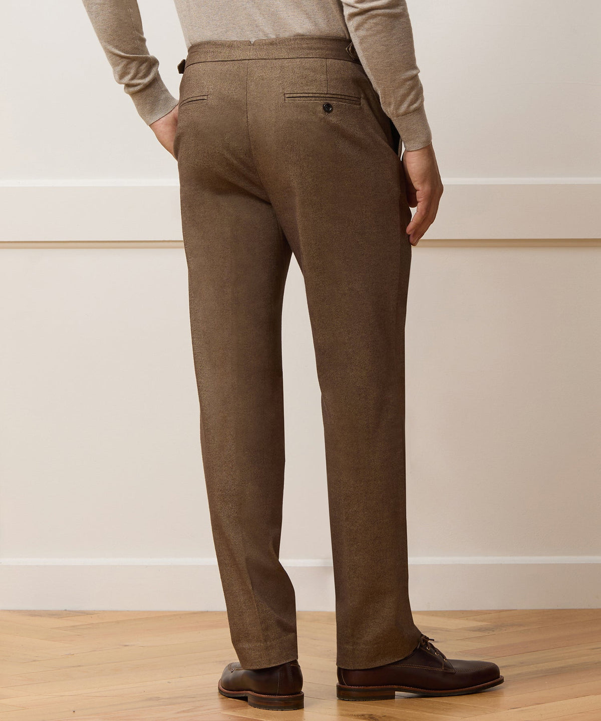 Todd Snyder Italian Heathered Cotton Side Tab Trouser - Sand