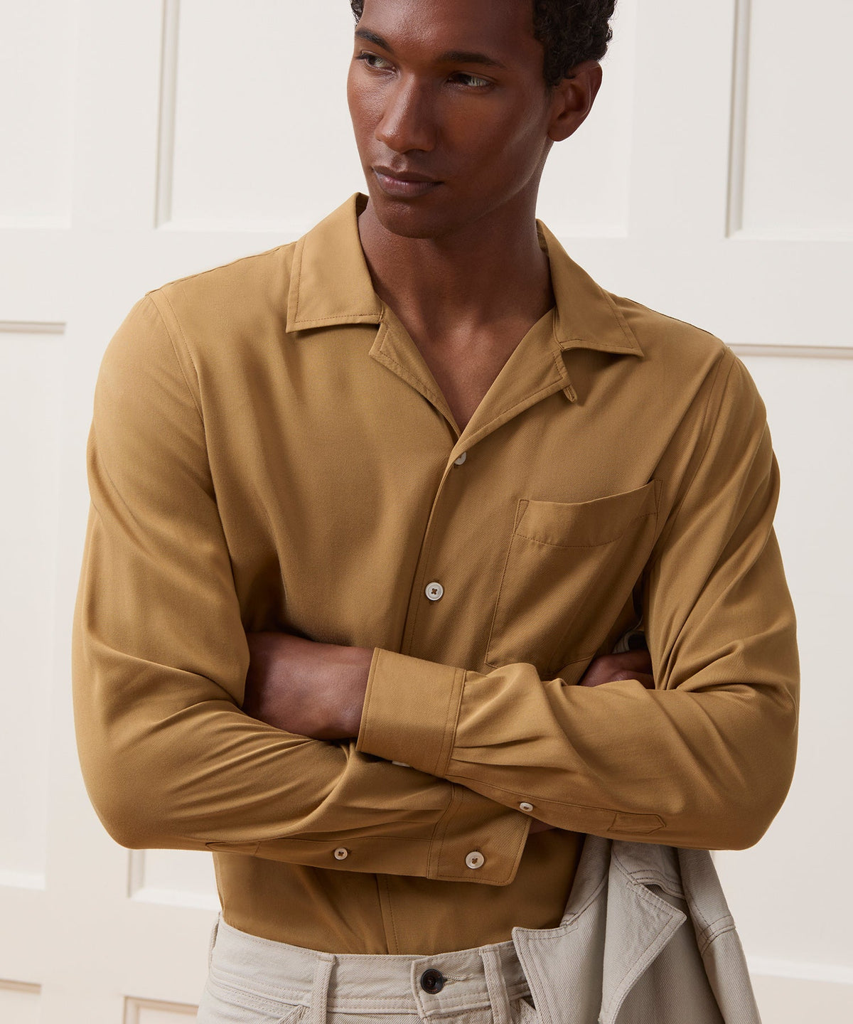 Todd Snyder Merino Hollywood Shirt - Khaki