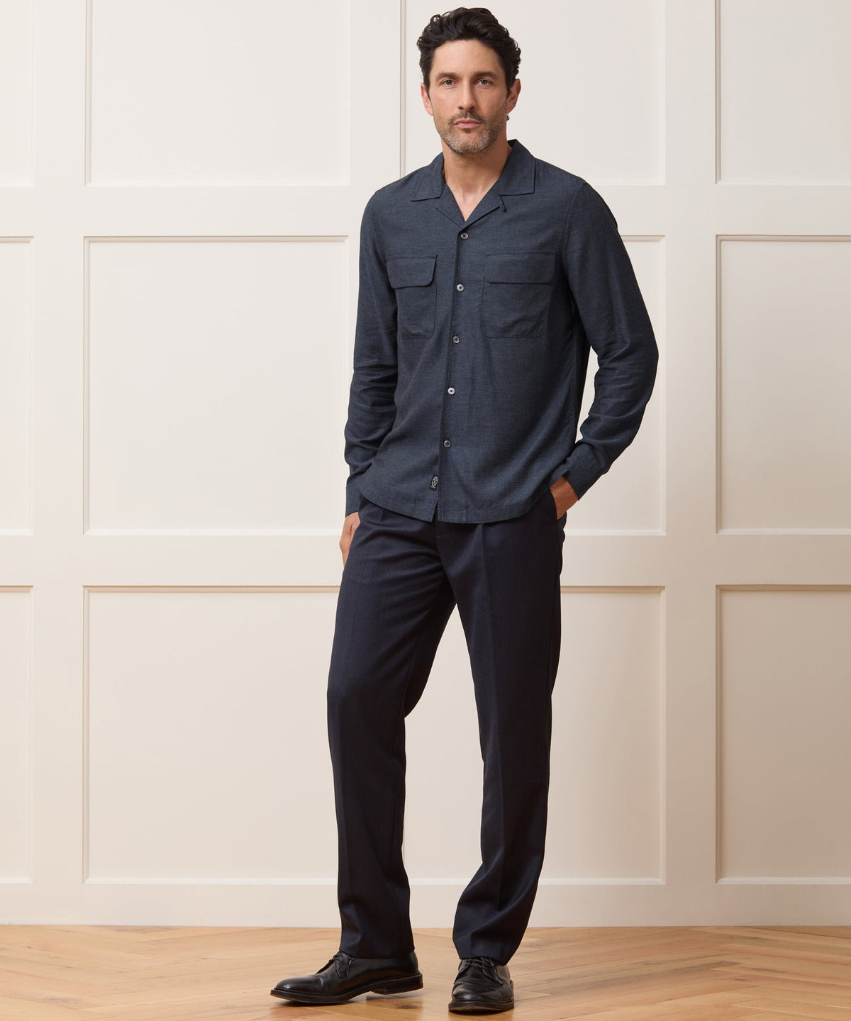 Todd Snyder Rayon Field Shirt - Navy