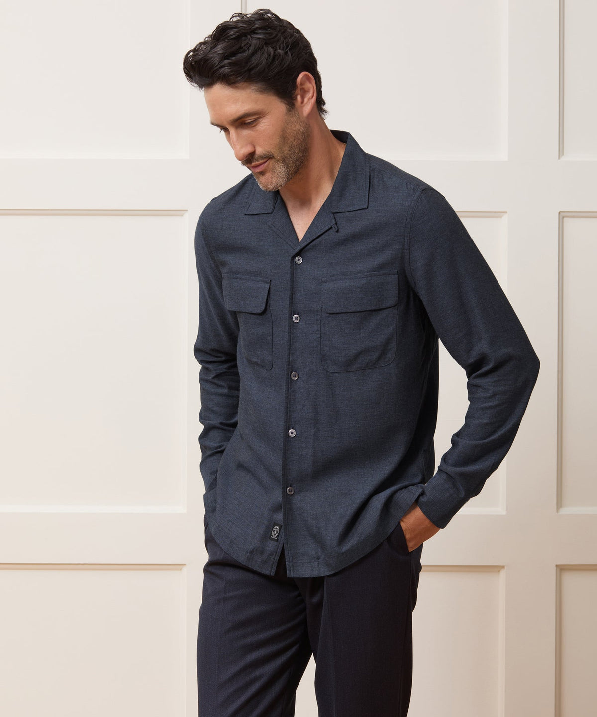 Todd Snyder Rayon Field Shirt - Navy
