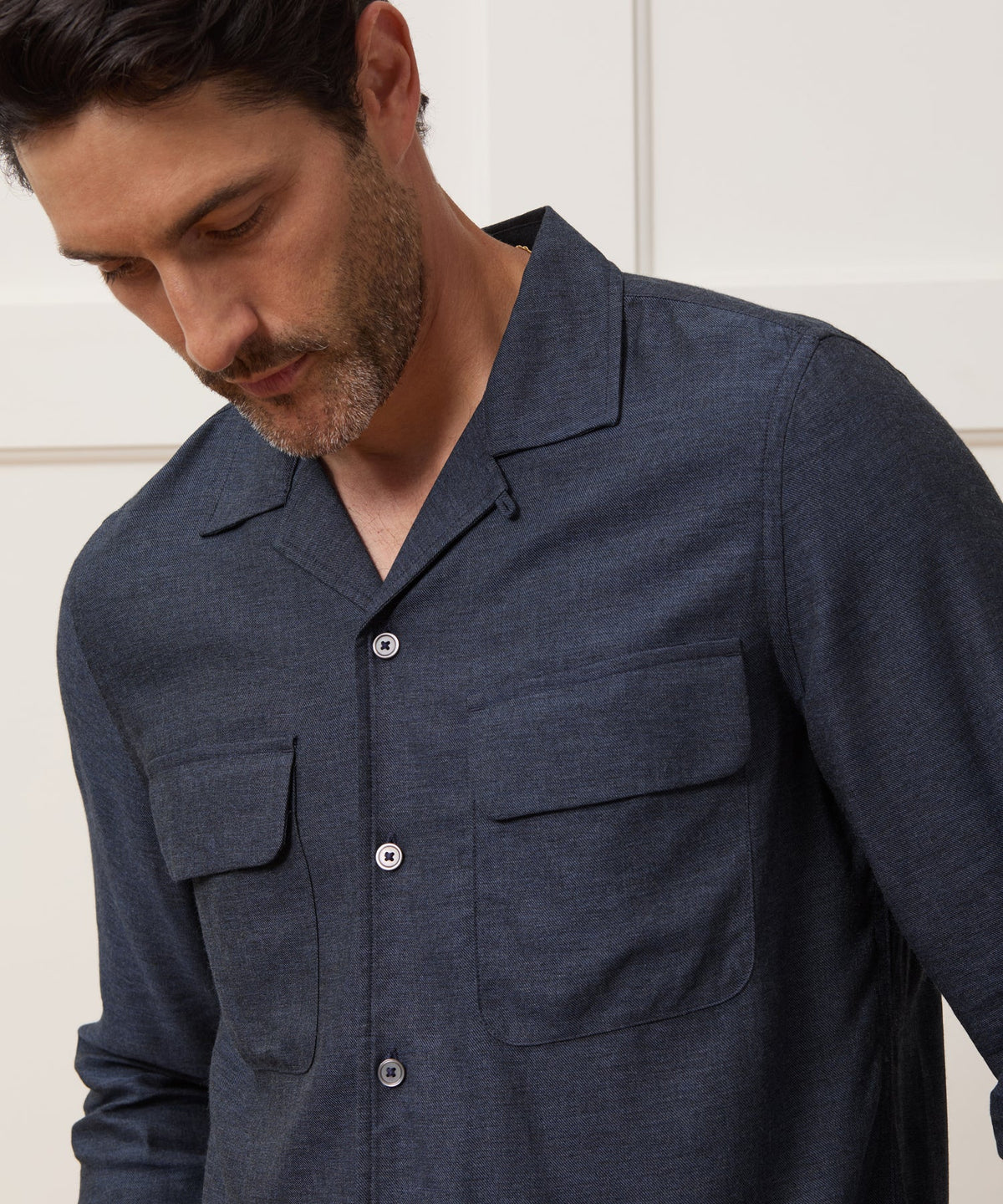 Todd Snyder Rayon Field Shirt - Navy