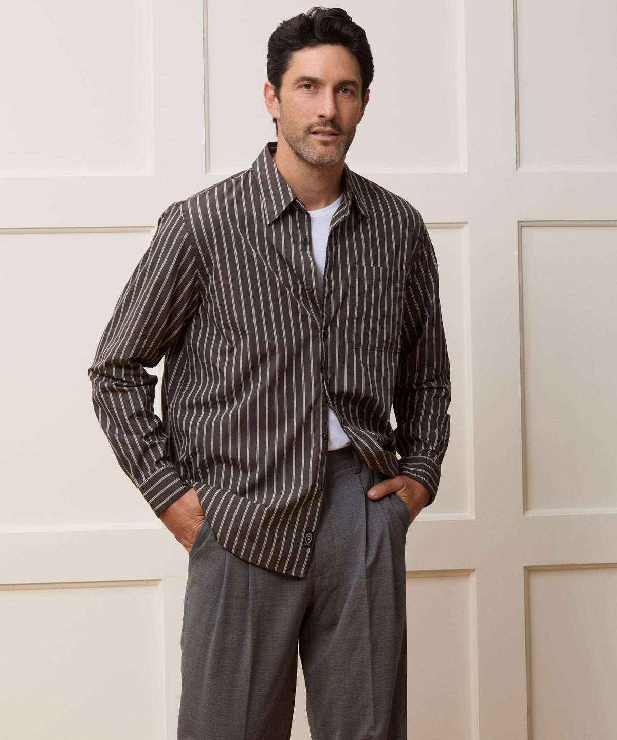 Todd Snyder Poplin Big Shirt - Brown