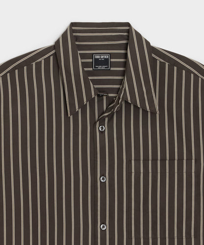 Todd Snyder Poplin Big Shirt - Brown