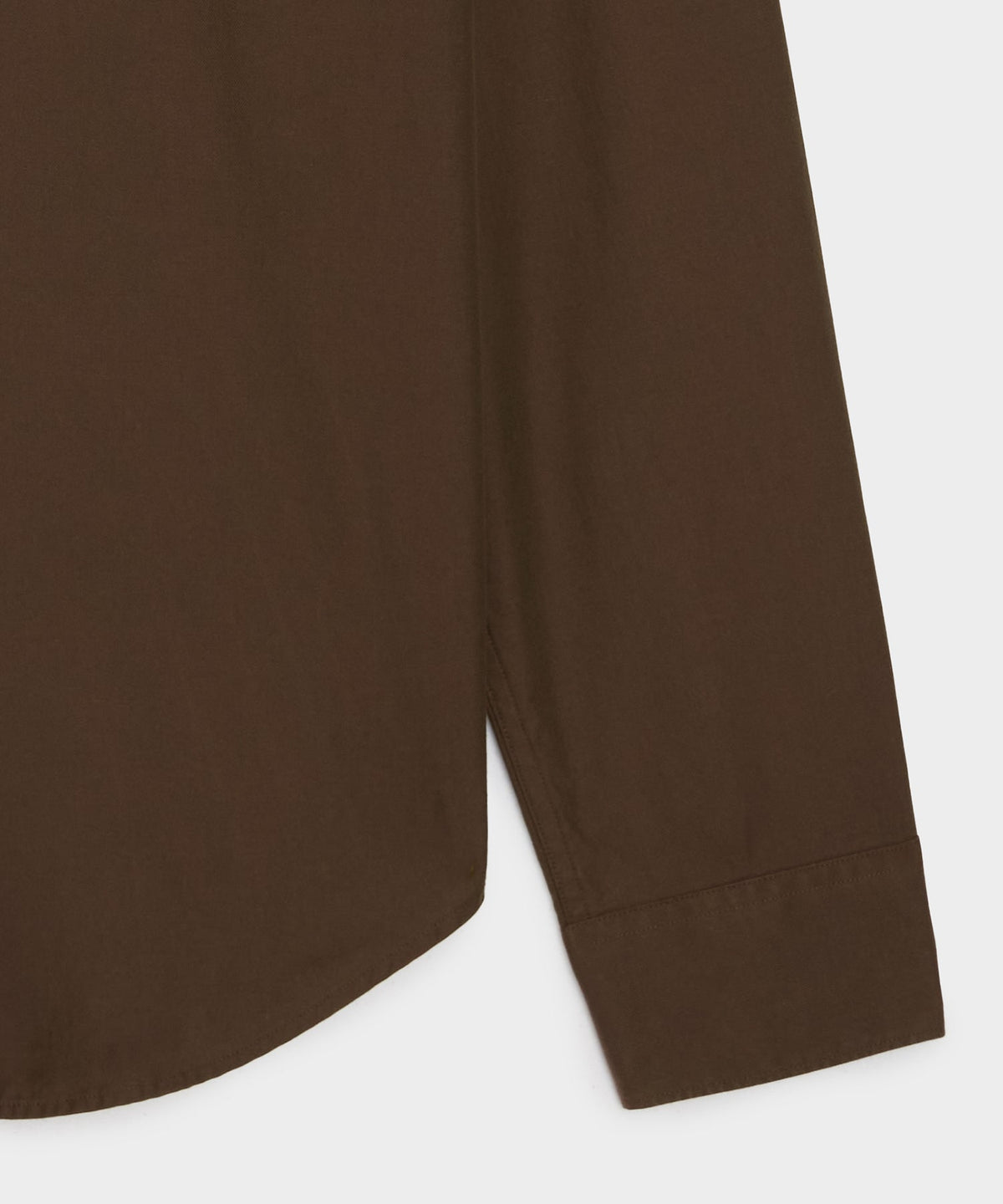 Todd Snyder Cotton Twill Long Point Collar Shirt - Dark Brown