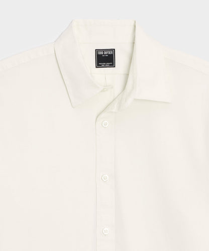 Todd Snyder Cotton Twill Long Point Collar Shirt - Ivory