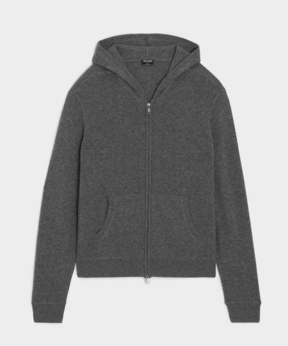 Todd Snyder Cashmere Full-Zip Hoodie - Charcoal