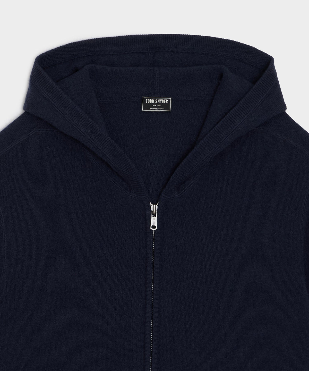 Todd Snyder Cashmere Full-Zip Hoodie - Navy