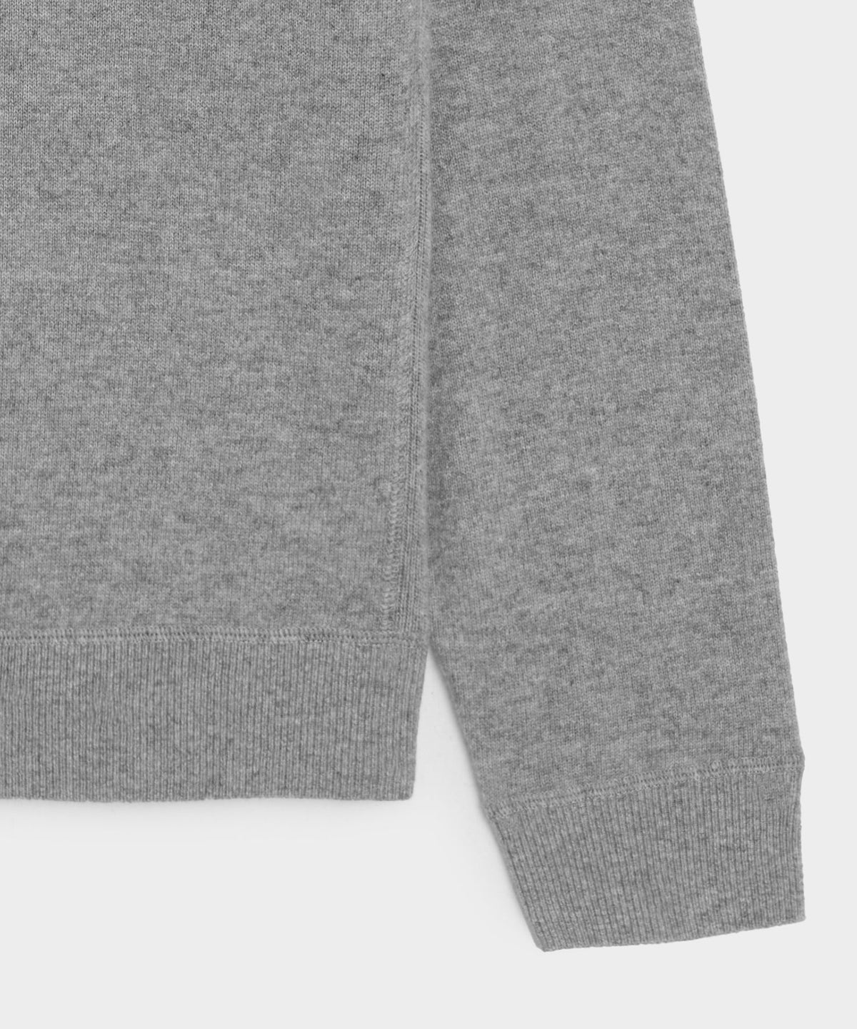 Todd Snyder Cashmere Quarter-Zip Sweater Polo - Heather Grey