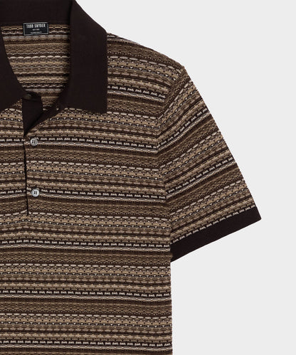 Todd Snyder Silk-Cotton Sweater Polo - Saddle Brown