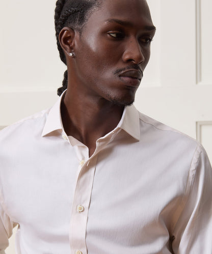 Todd Snyder Slim Cotton-Silk Spread Collar Dress Shirt - Cream