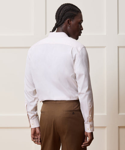 Todd Snyder Slim Cotton-Silk Spread Collar Dress Shirt - Cream