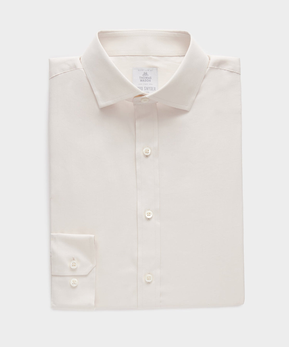Todd Snyder Slim Cotton-Silk Spread Collar Dress Shirt - Cream