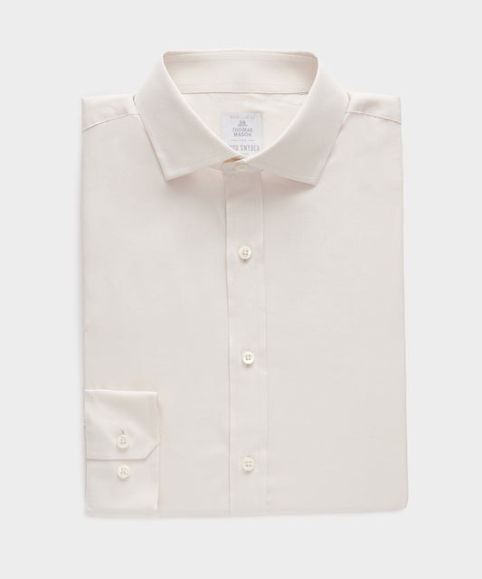 Todd Snyder Slim Cotton-Silk Spread Collar Dress Shirt - Cream