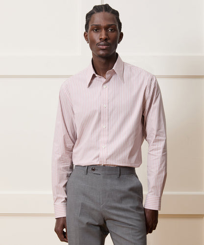 Todd Snyder Poplin Long Point Collar Dress Shirt - Faded Brick