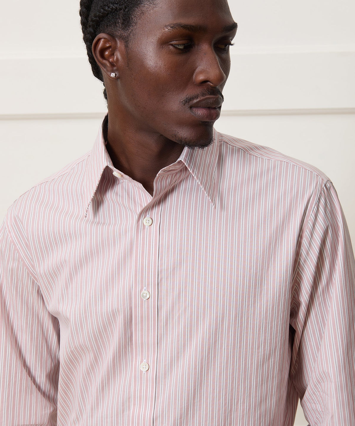 Todd Snyder Poplin Long Point Collar Dress Shirt - Faded Brick