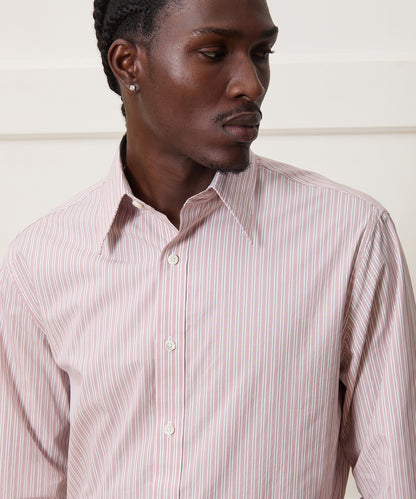 Todd Snyder Poplin Long Point Collar Dress Shirt - Faded Brick