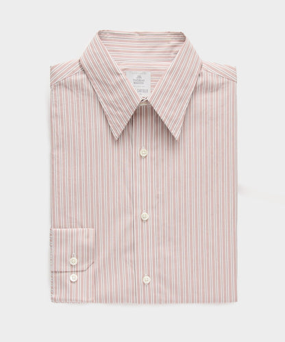 Todd Snyder Poplin Long Point Collar Dress Shirt - Faded Brick