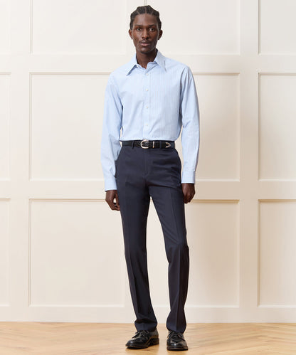 Todd Snyder Poplin Long Point Collar Dress Shirt - Blue