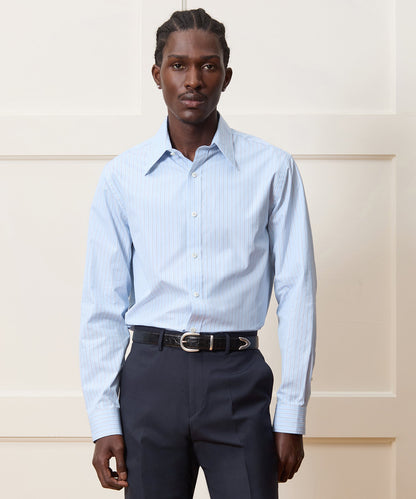 Todd Snyder Poplin Long Point Collar Dress Shirt - Blue