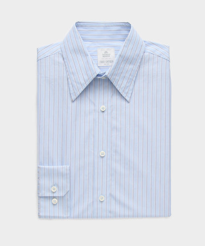 Todd Snyder Poplin Long Point Collar Dress Shirt - Blue