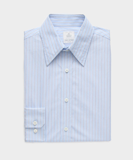 Todd Snyder Poplin Long Point Collar Dress Shirt - Blue