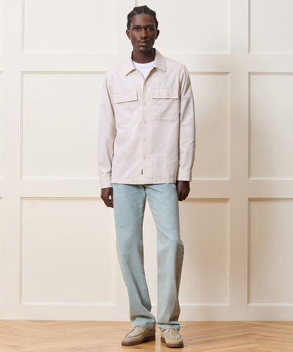 Todd Snyder Relaxed Twill CPO Overshirt - Beige