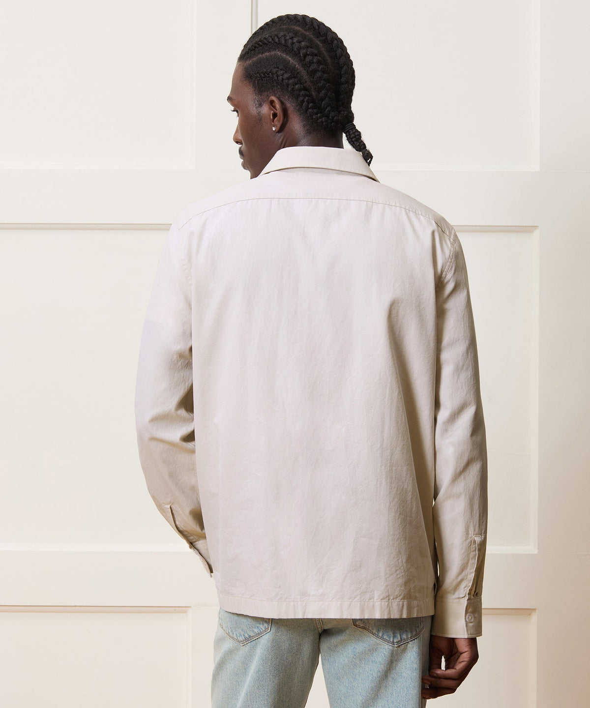 Todd Snyder Relaxed Twill CPO Overshirt - Beige