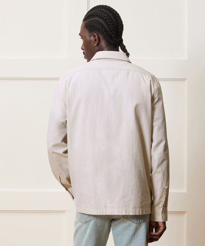 Todd Snyder Relaxed Twill CPO Overshirt - Beige