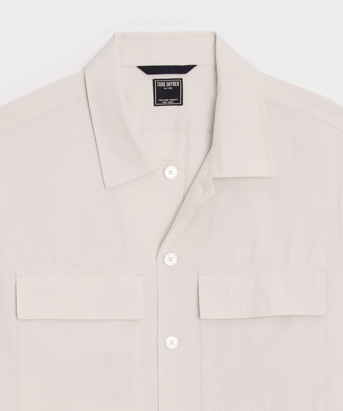 Todd Snyder Relaxed Twill CPO Overshirt - Beige