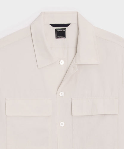 Todd Snyder Relaxed Twill CPO Overshirt - Beige
