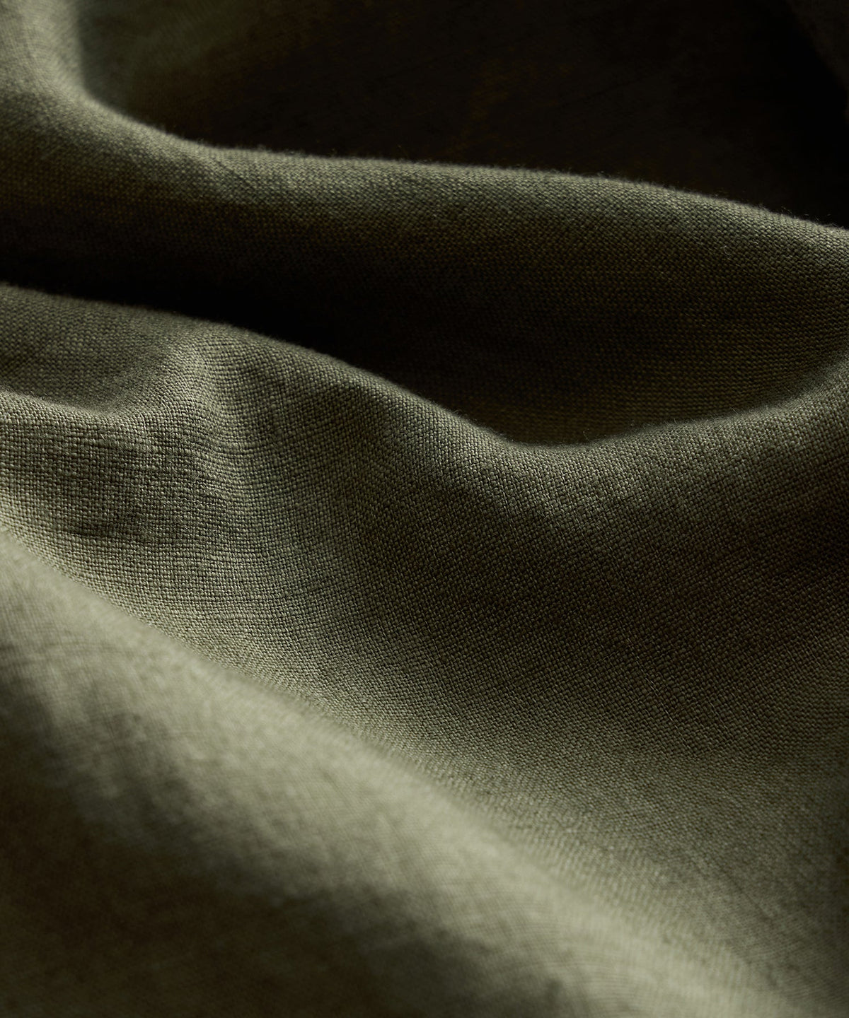 Todd Snyder Cropped Sea Soft Irish Linen Camp Collar Shirt - Desert Olive