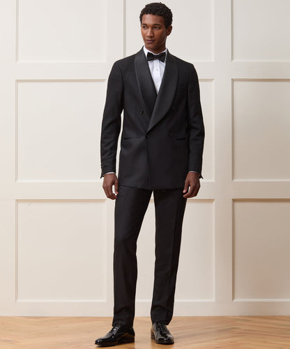 Todd Snyder Italian Wool Double-Breasted Shawl Tuxedo Jacket - Black