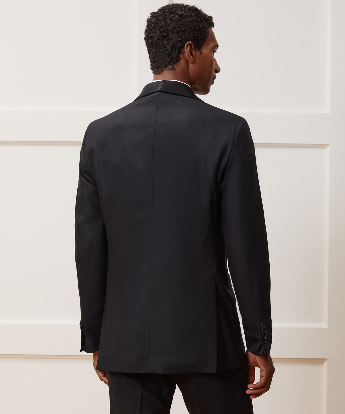 Todd Snyder Italian Wool Double-Breasted Shawl Tuxedo Jacket - Black
