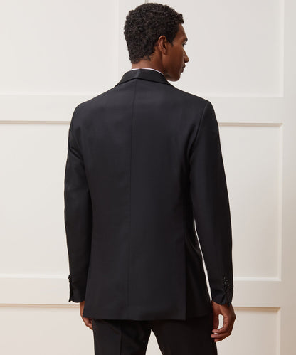 Todd Snyder Italian Wool Double-Breasted Shawl Tuxedo Jacket - Black