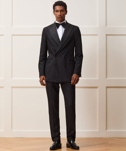 Todd Snyder Italian Wool Double-Breasted Tuxedo Jacket - Black