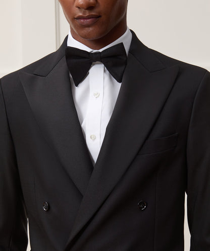 Todd Snyder Italian Wool Double-Breasted Tuxedo Jacket - Black
