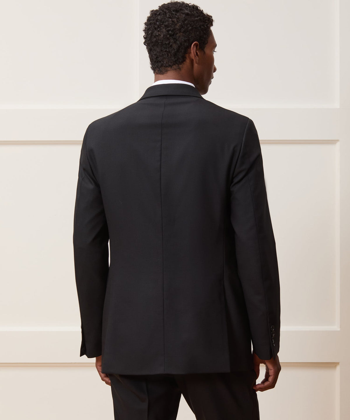 Todd Snyder Italian Wool Double-Breasted Tuxedo Jacket - Black