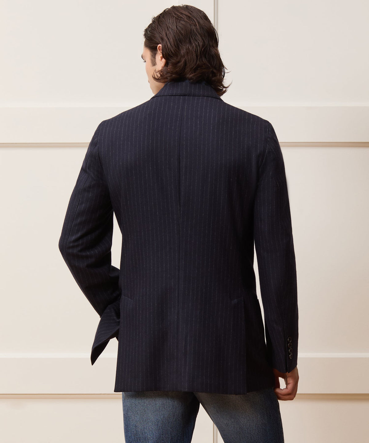Todd Snyder Italian Flannel Pinstripe Wythe Sport Coat - Navy