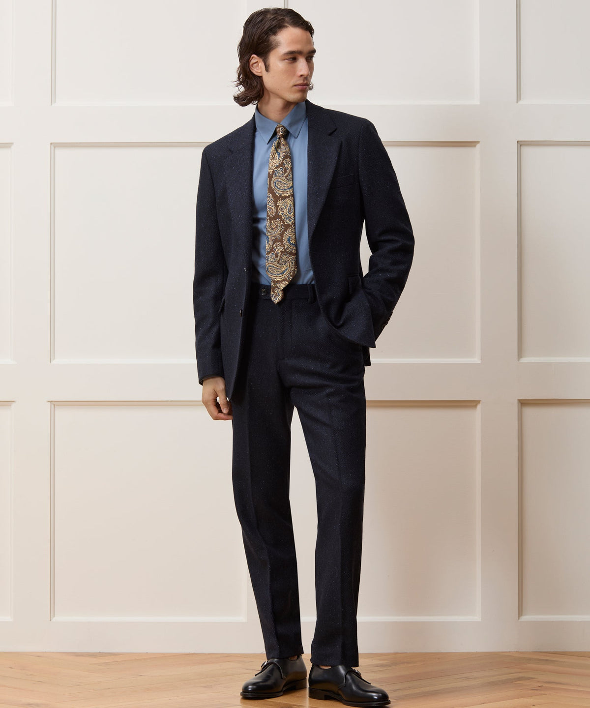 Todd Snyder Italian Donegal Herringbone Sutton Jacket - Navy