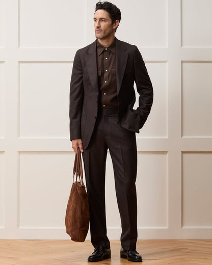 Todd Snyder Italian Flannel Madison Jacket - Dark Brown