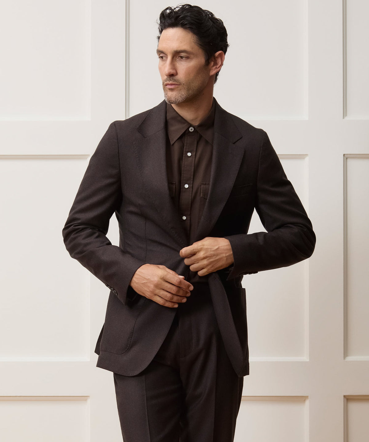 Todd Snyder Italian Flannel Madison Jacket - Dark Brown