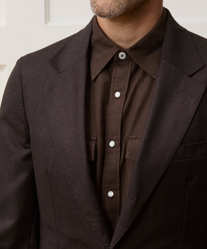 Todd Snyder Italian Flannel Madison Jacket - Dark Brown
