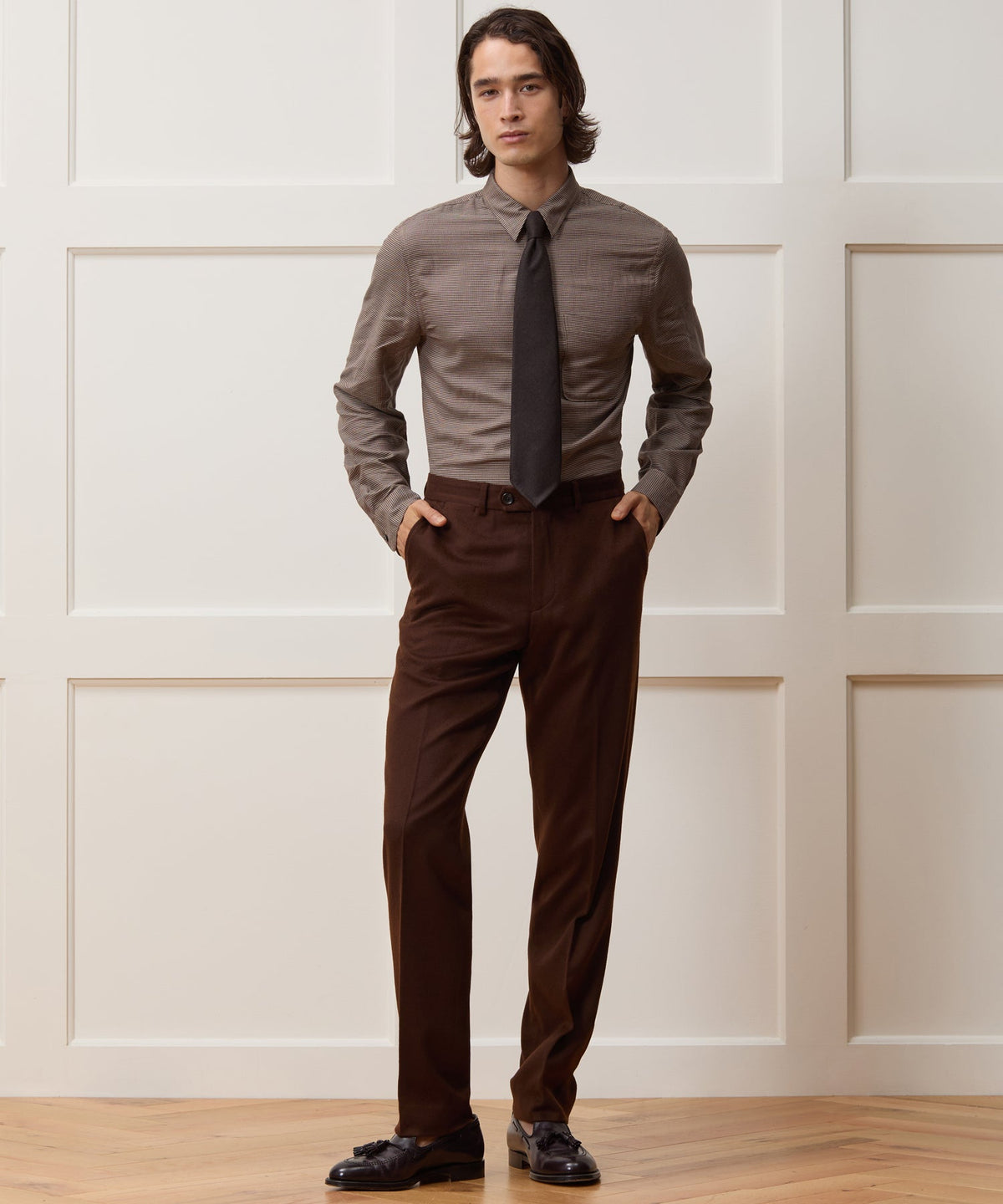 Todd Snyder Italian Cashmere Sutton Trouser - Chocolate