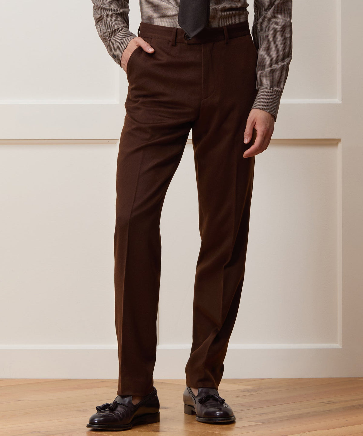 Todd Snyder Italian Cashmere Sutton Trouser - Chocolate